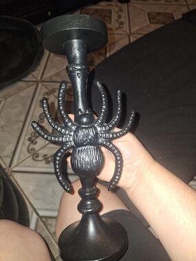 Black Spider Decorative Candle Holder - Home Accents